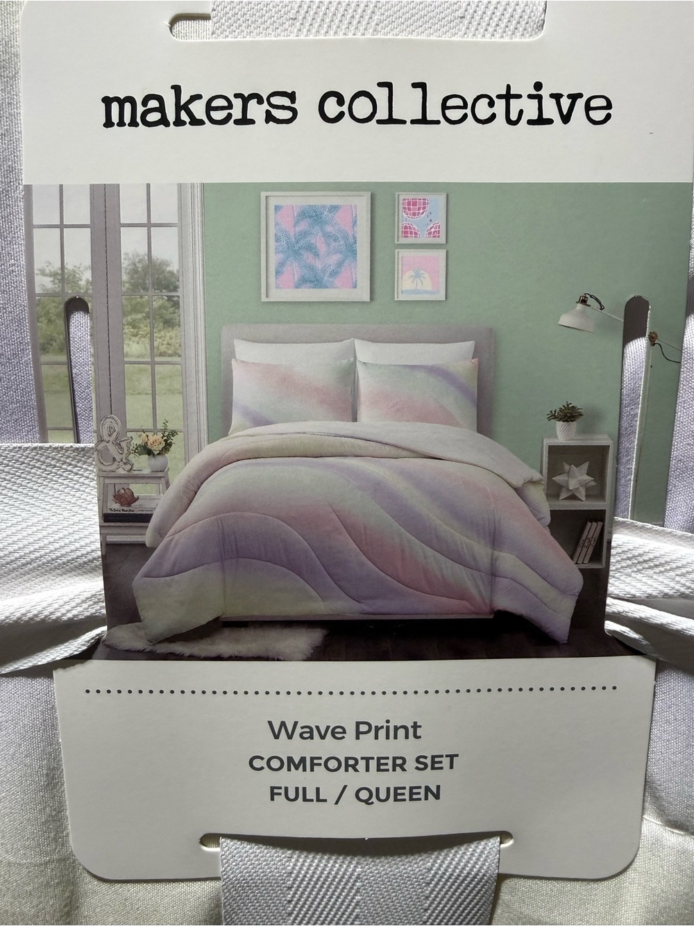 Full/Queen Comforter Set -Wave Print